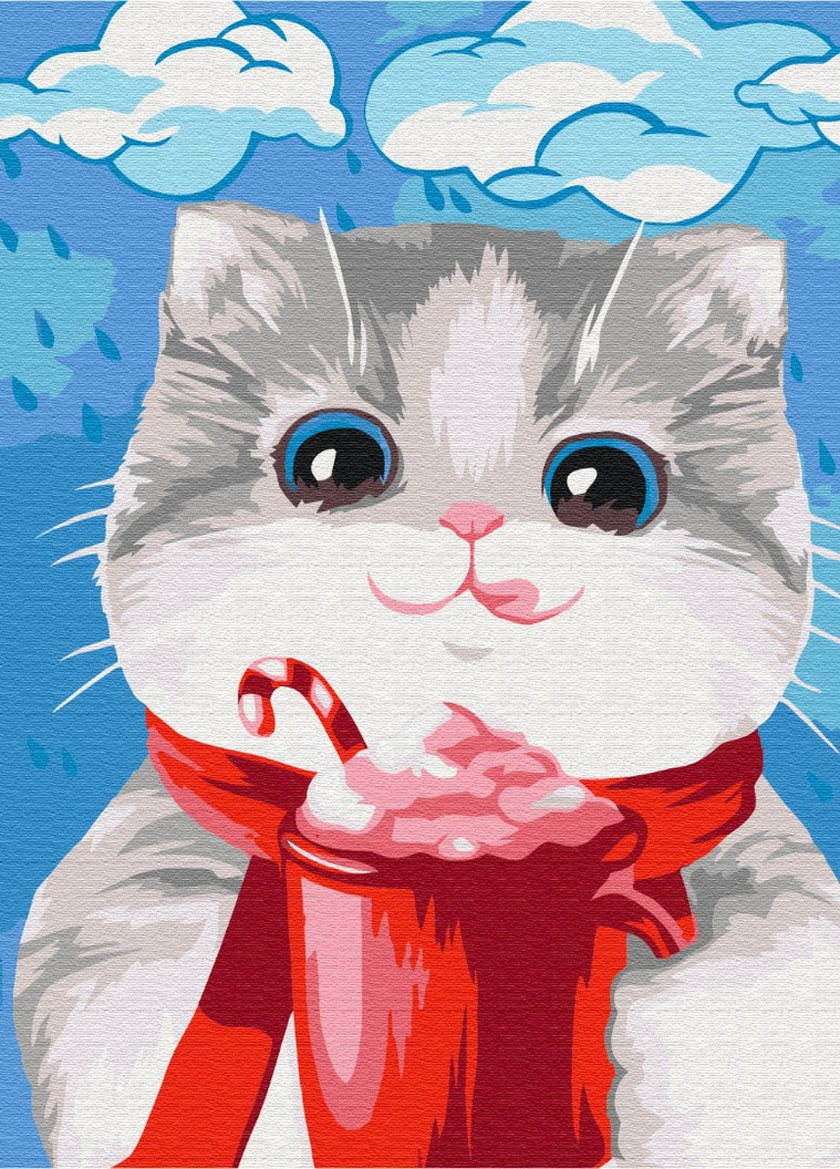 Картина по номерам Лакомство для кошки 40x50 см Brushme (257748716)