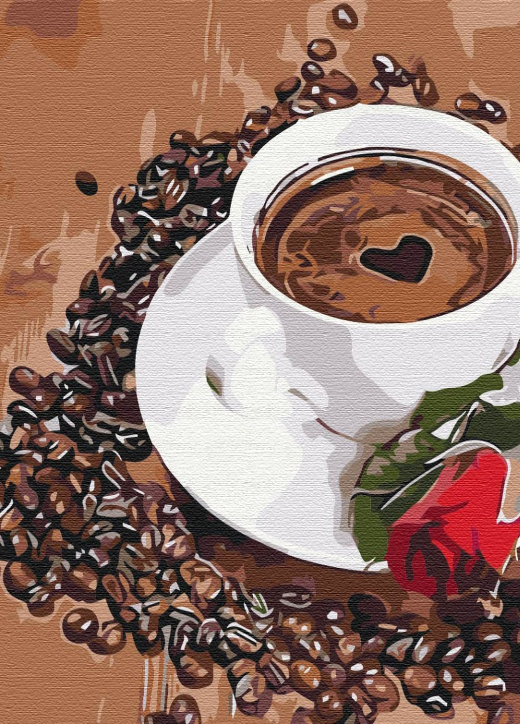 Картина по номерам Кофе с нотками романтики 40x50 см Brushme (257748665)