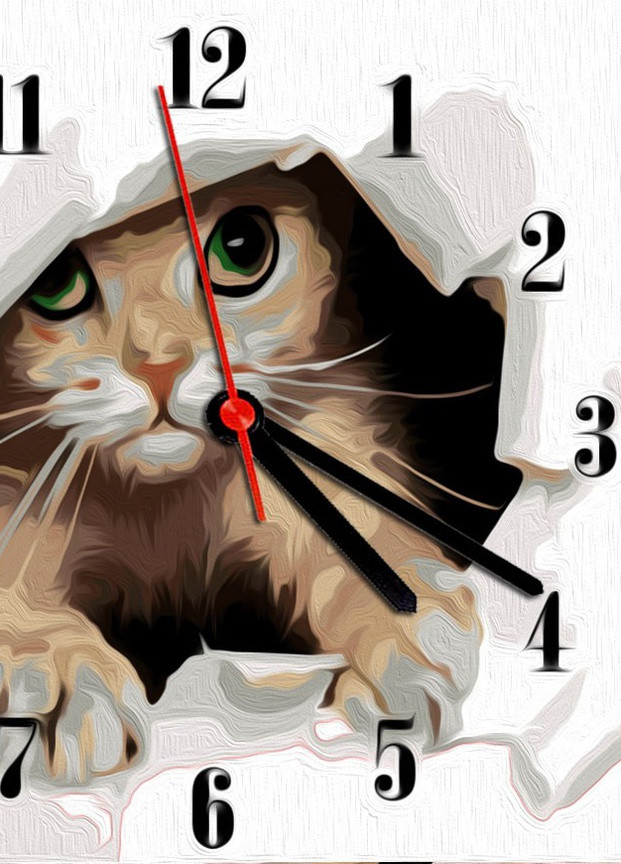 Часы по номерам "Кошеня" 30х30 см ArtStory (257748528)