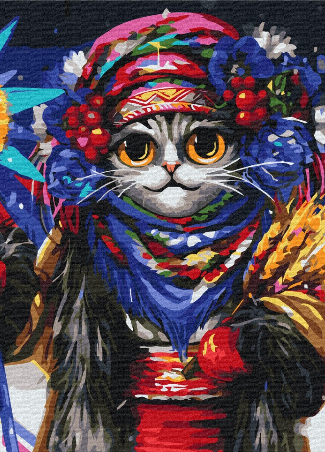 Картина за номерами Кішка Колядниця ©Маріанна Пащук 40x50 см Brushme (257748857)