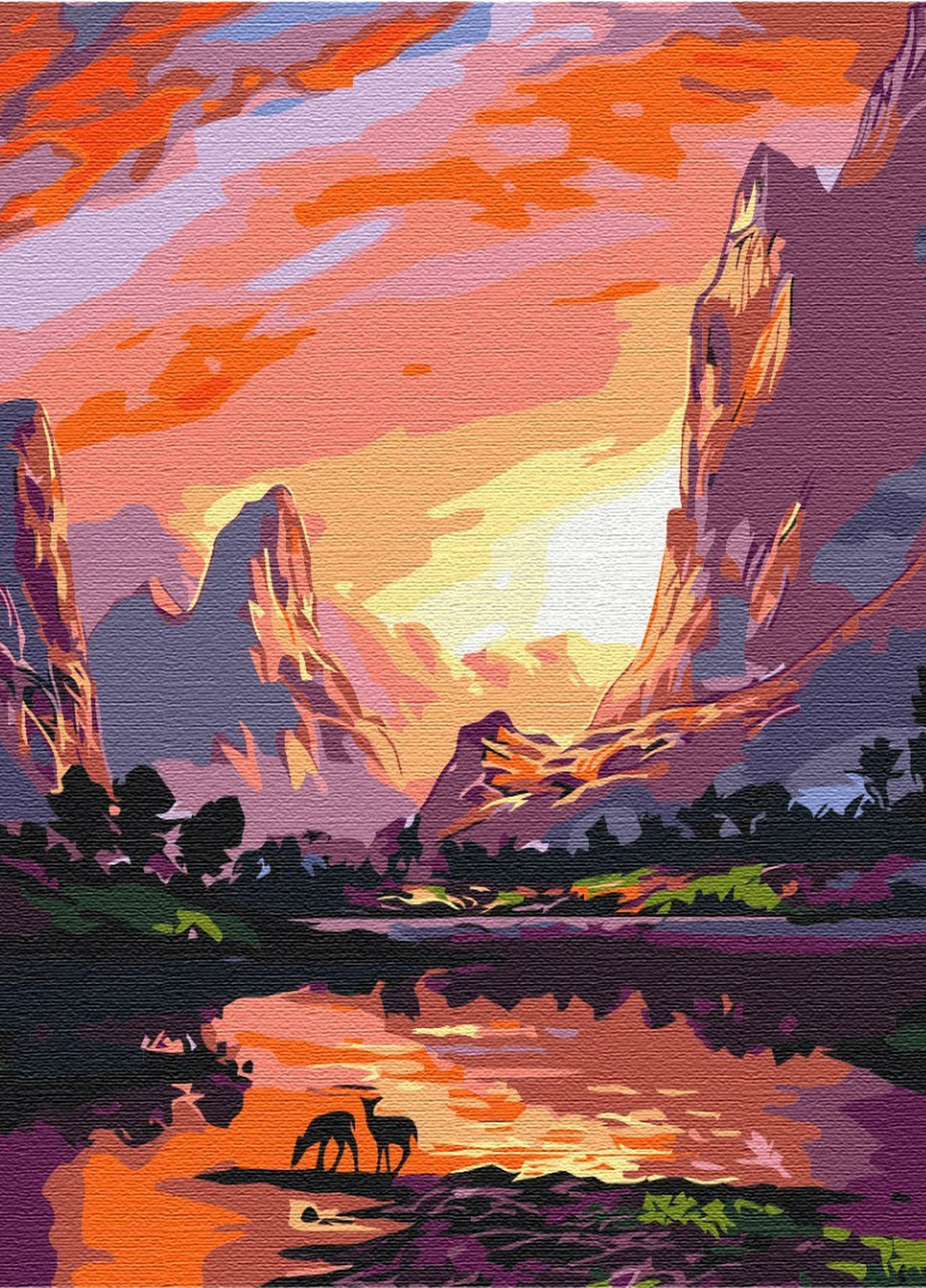 Картина по номерам Яркий закат в горах 40x50 см Brushme (257748737)
