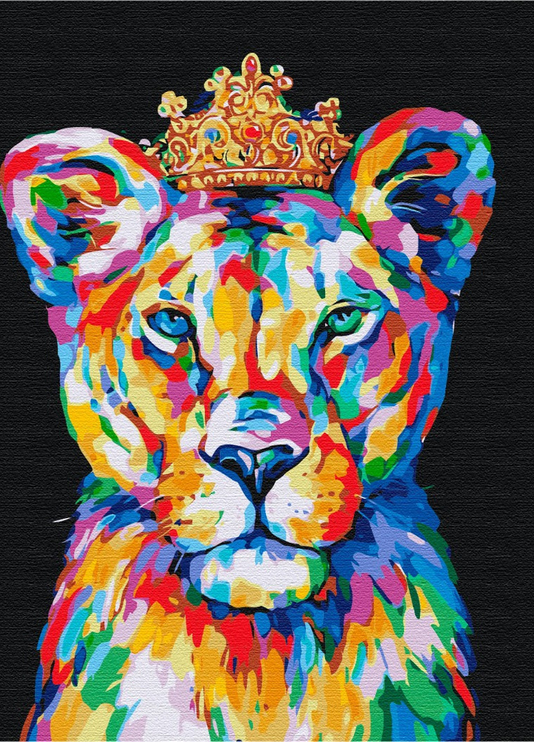 Картина за номерами Радужний князь лев 40x50 см Brushme (257749020)