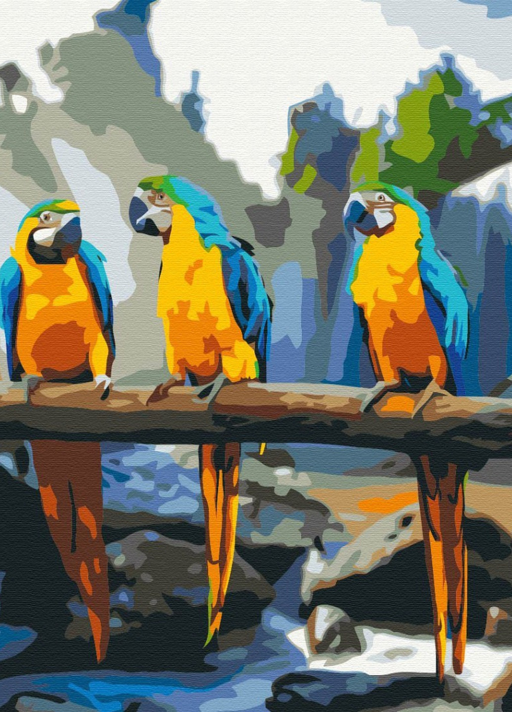 Картина по номерам Тропические ара 40x50 см Brushme (257748767)