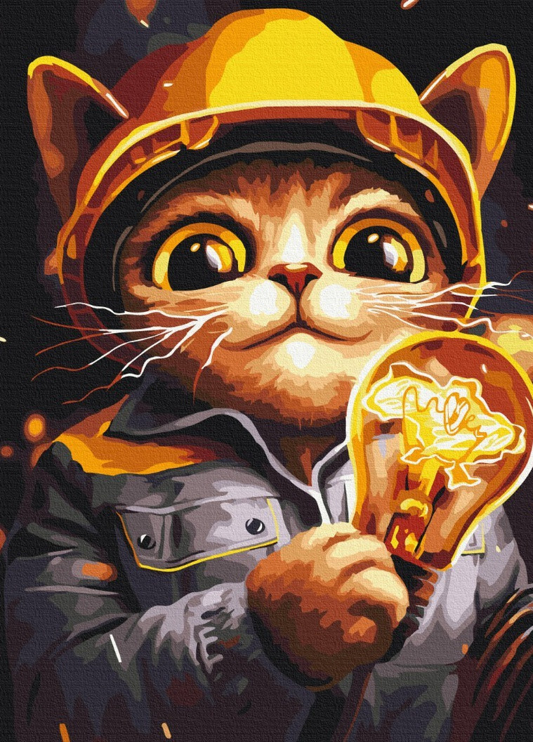 Картина по номерам Котик Энергетик ©Марианна Пащук 40x50 см Brushme (257748619)