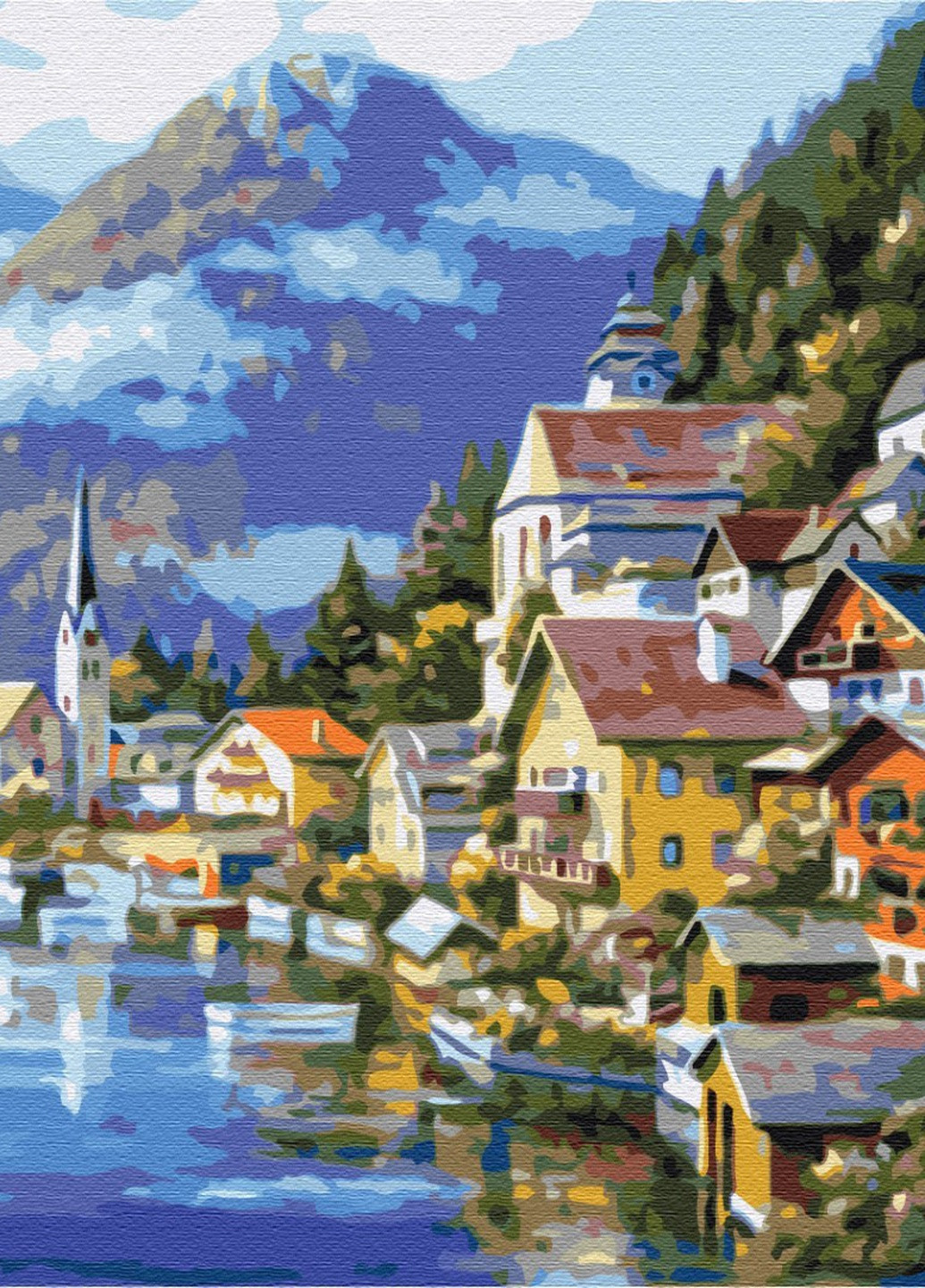 Картина за номерами Село біля підніжжя гори 40x50 см Brushme (257748922)