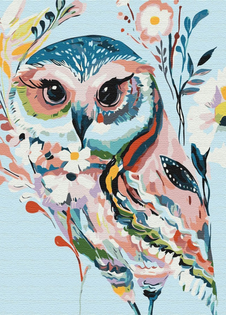 Картина за номерами Намальована сова 40x50 см Brushme (257748826)