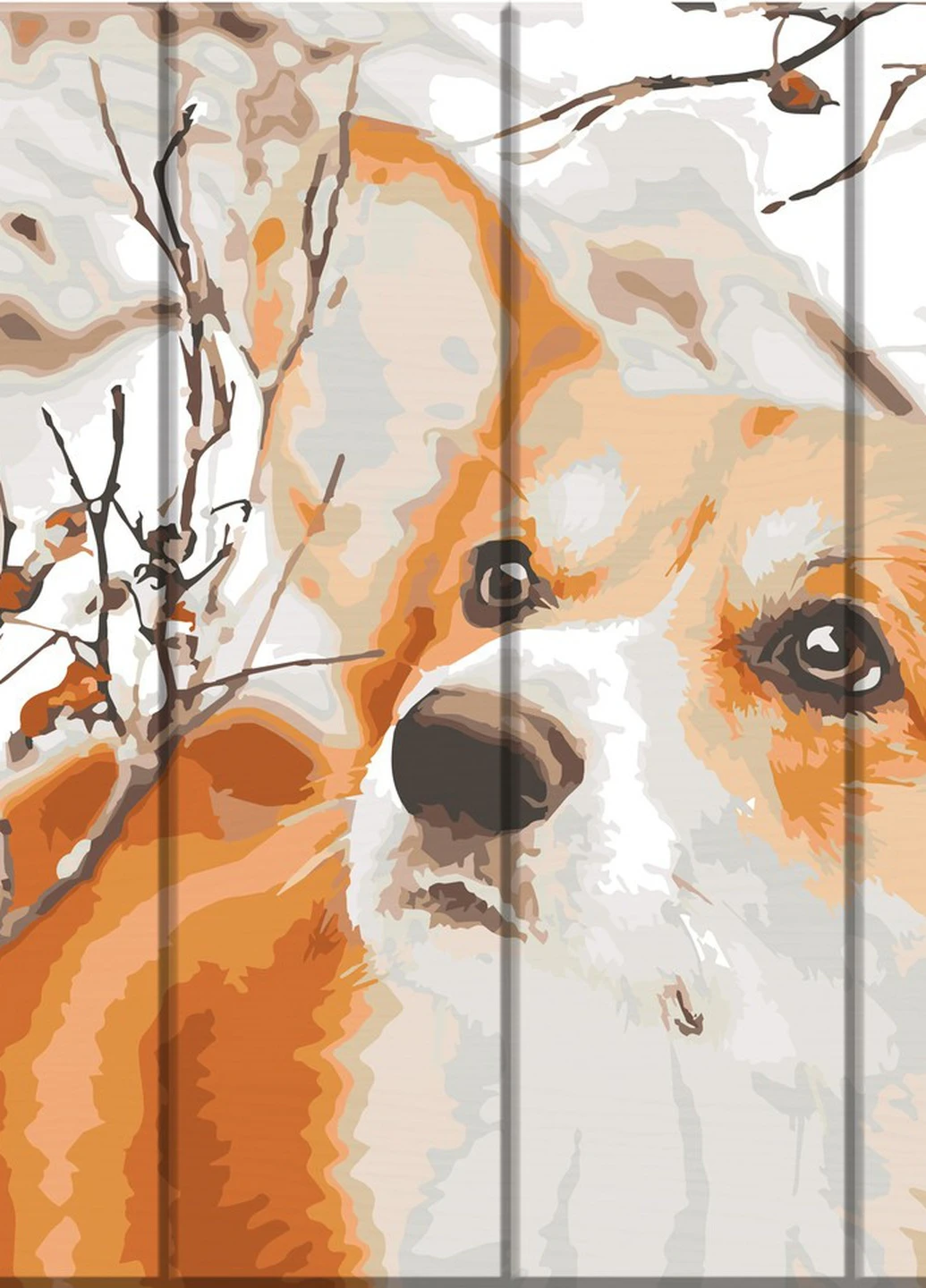 Картина по номерам на дереве "Коргі" 30х40 см ArtStory (257750204)
