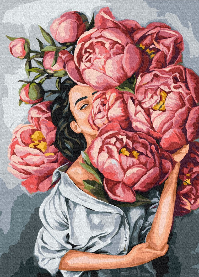 Картина за номерами У хмарі півонії©Mykhailyshyna Daria 40x50 см Brushme (257750278)