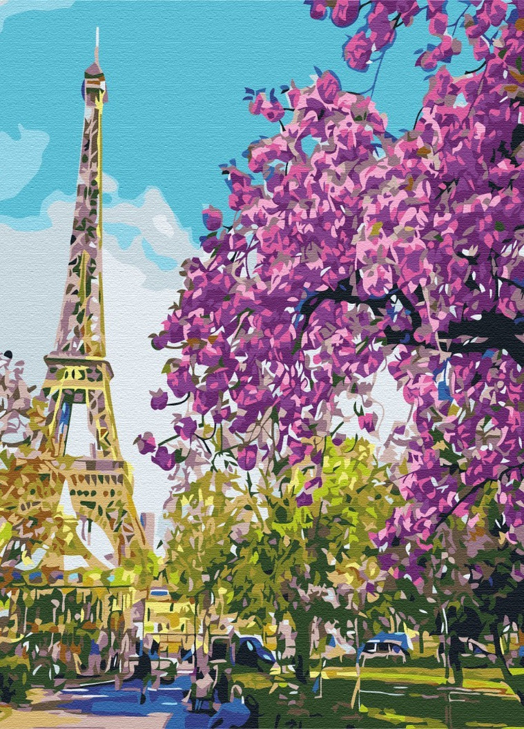 Картина по номерам В центре Парижа 40x50 см Brushme (257750285)