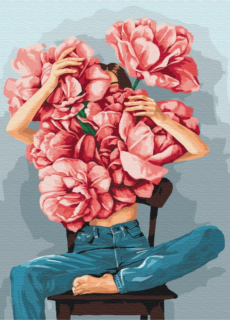 Картина по номерам Пионы в объятиях 40x50 см Brushme (257750402)