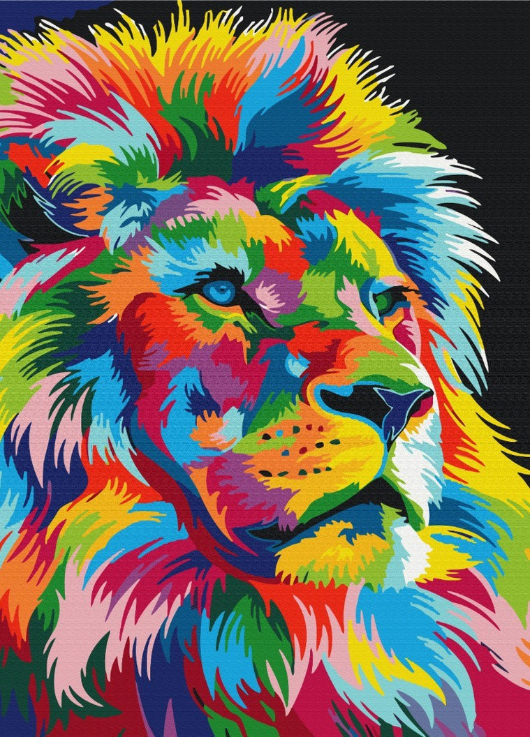Картина за номерами Райдужний цар звірів 40x50 см Brushme (257750769)