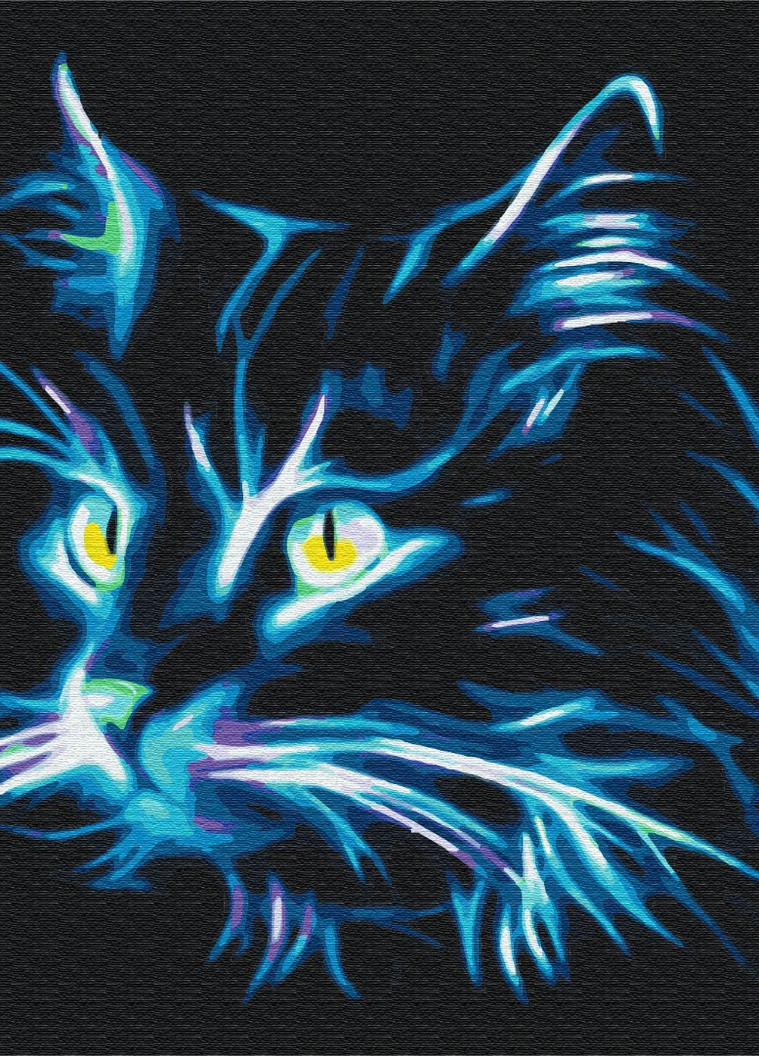 Картина по номерам Неоновый кот 40x50 см Brushme (257750659)