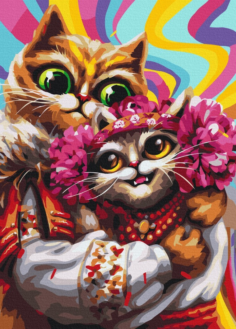 Картина по номерам Февральские котики ©Марианна Пащук 40x50 см Brushme (257750375)