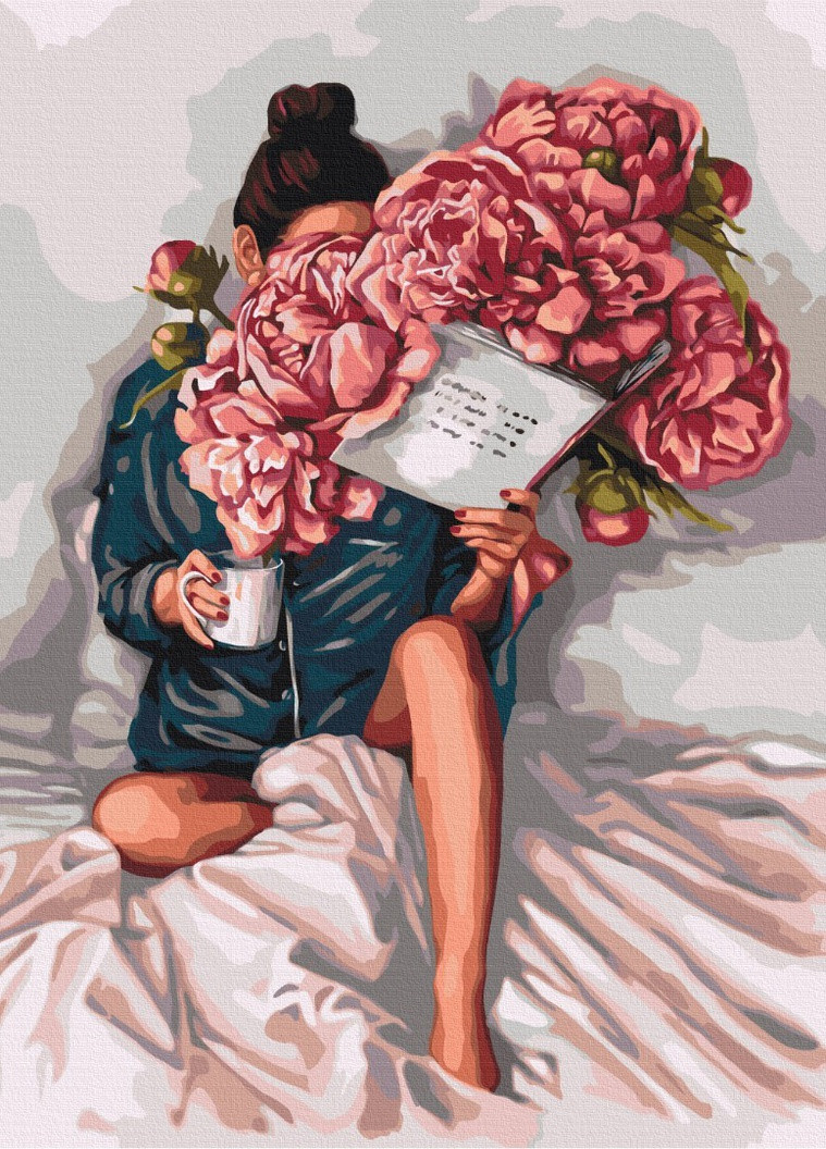 Картина за номерами Історія півонії 40x50 см Brushme (257750372)