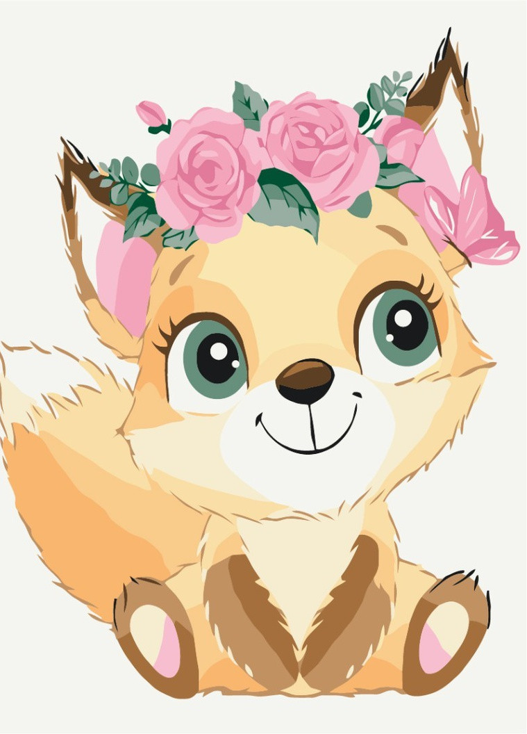 Картина за номерами Білочка у віночку 30х40 см Brushme (257750688)