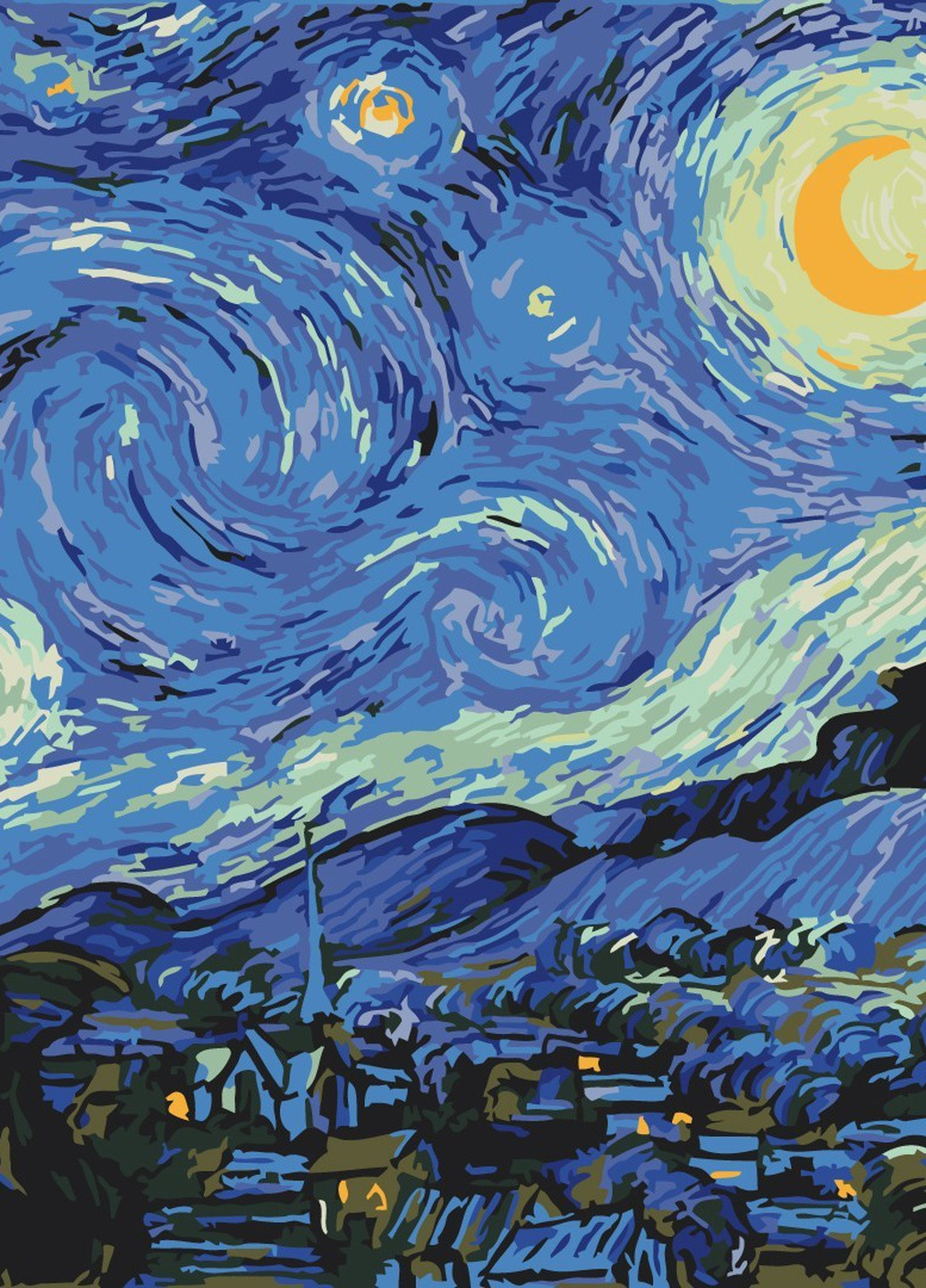 Картина по номерам Звездная ночь 40x50 см Brushme (257750334)