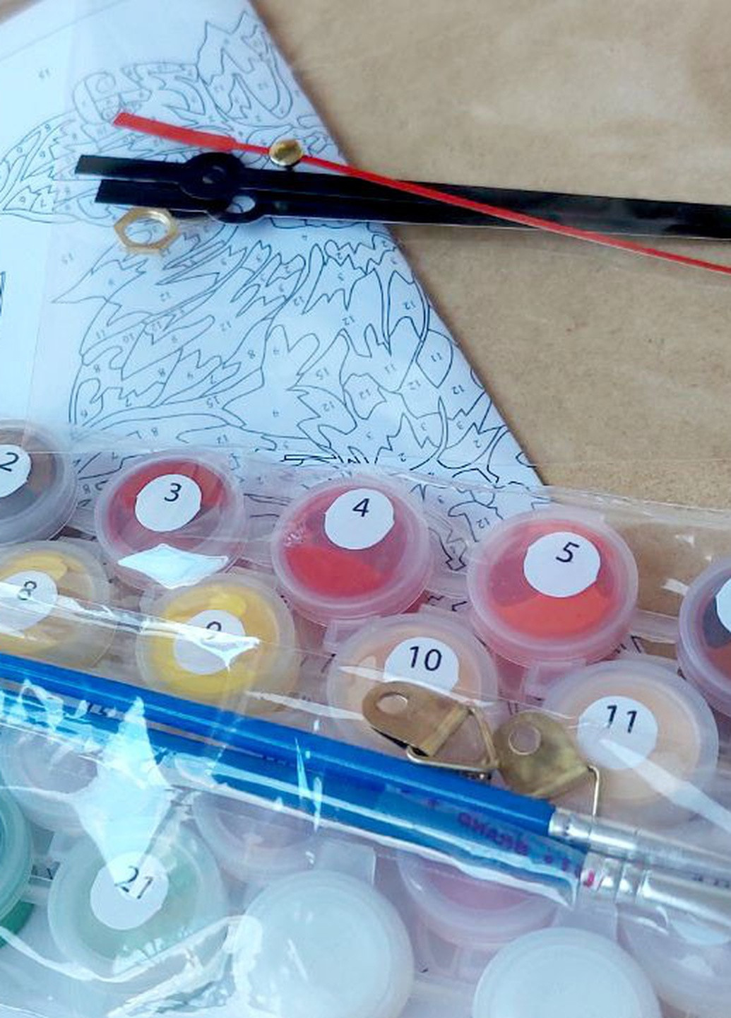 Часы по номерам "Гортензії" 30х30 см ArtStory (257750253)