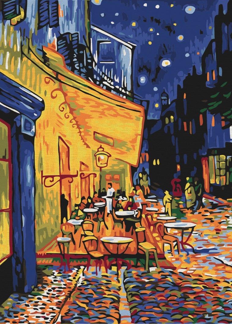 Картина по номерам Ночное кафе в Арле. Ван Гог 40x50 см Brushme (257750553)