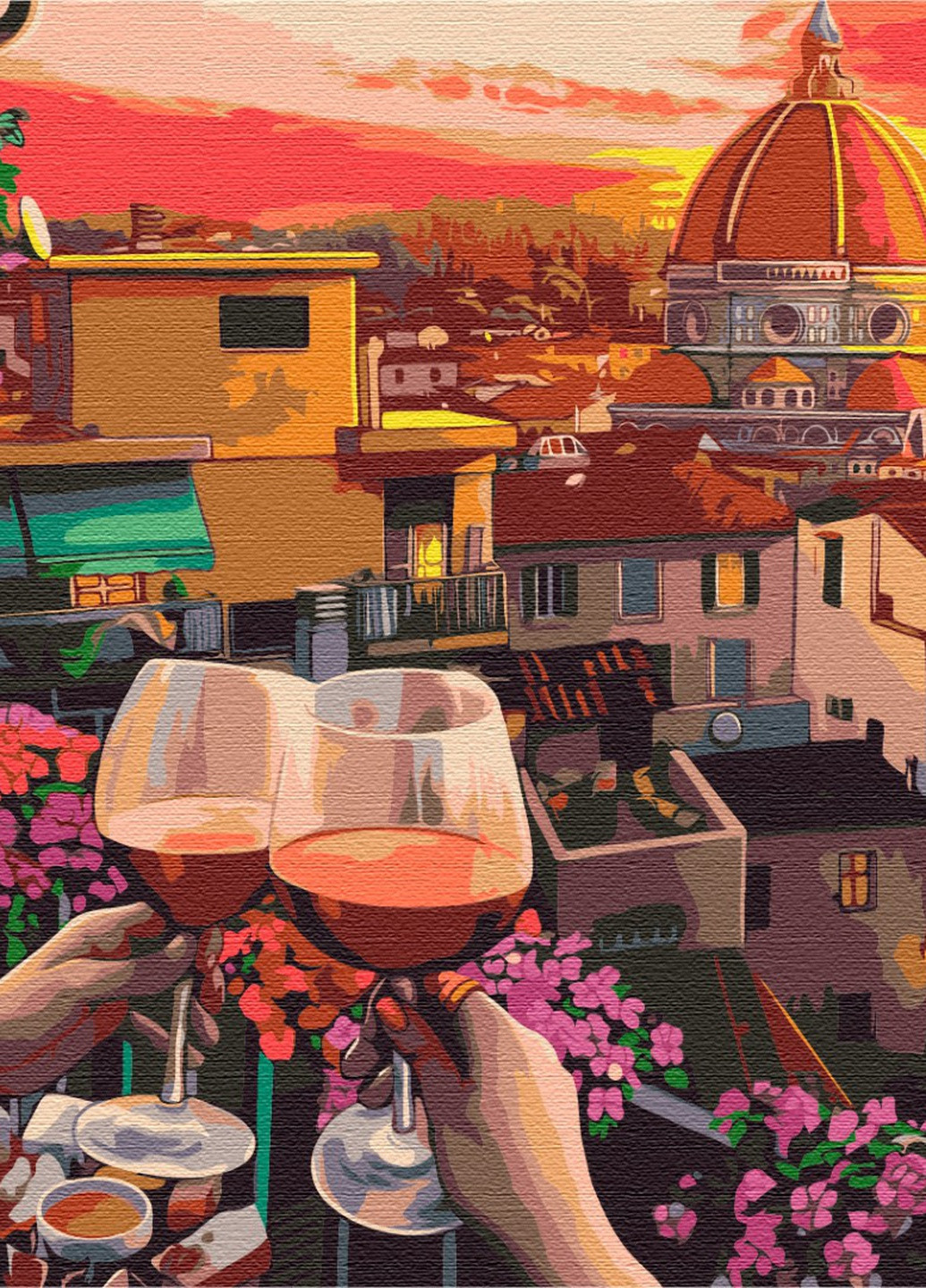 Затишний вечір з вином 40x50 см Brushme (257750301)