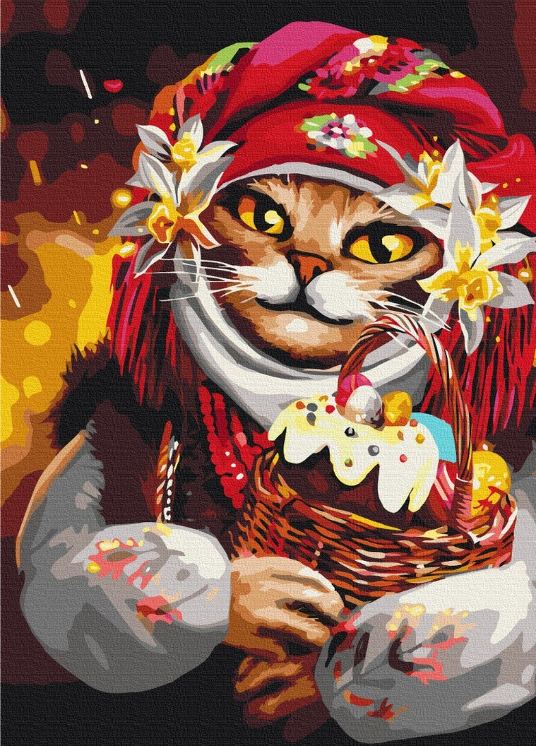 Картина по номерам Пасхальная кошка ©Марианна Пащук 40x50 см Brushme (257750731)