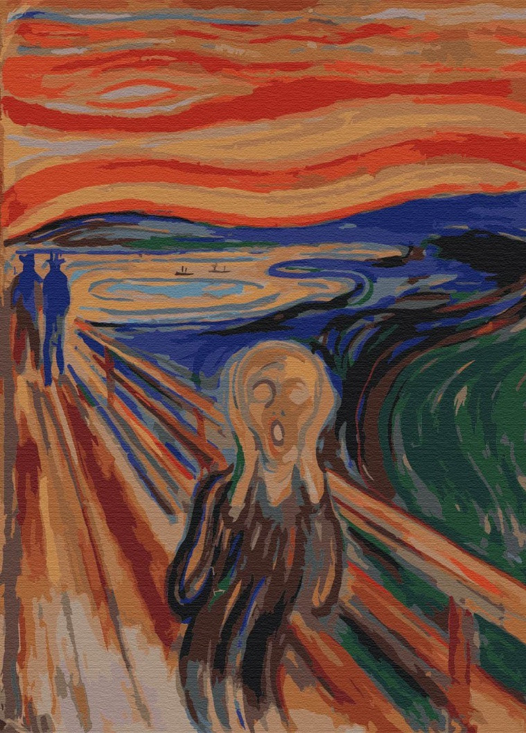 Картина по номерам Крик, Эдвард Мунк 40x50 см Brushme (257750592)