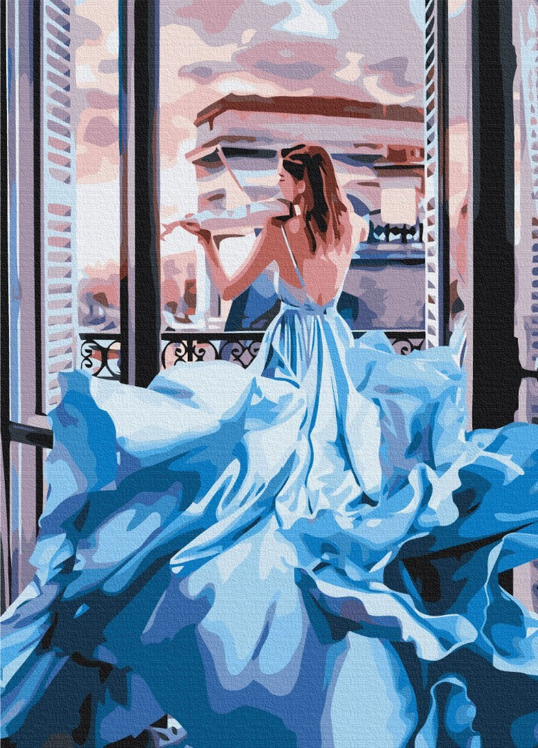 Картина по номерам Девушка в платье 40x50 см Brushme (257750438)