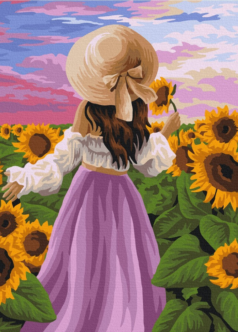 Картина по номерам Леди в подсолнухах 40x50 см Brushme (257750518)