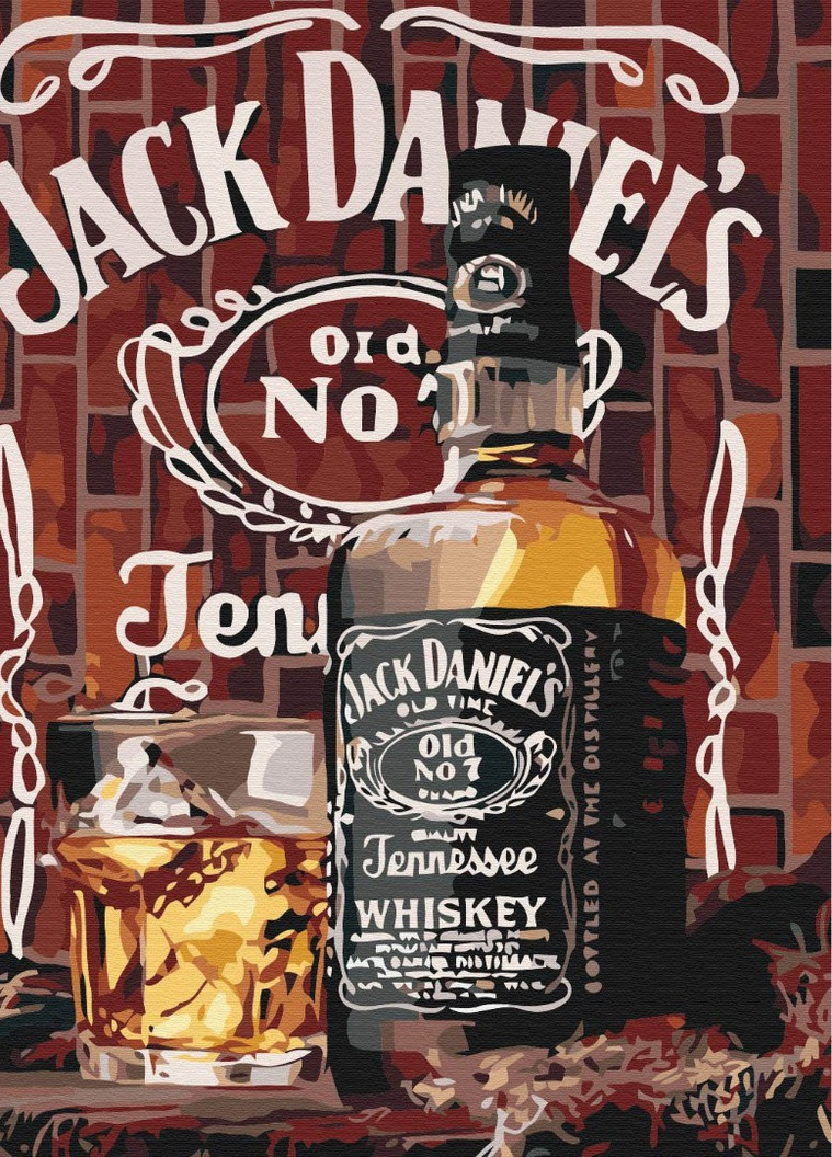 Картина по номерам Американский виски 40x50 см Brushme (257750410)