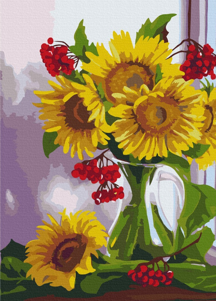 Картина за номерами Калинові соняшники © Valentyna Ivanova 40x50 см Brushme (257750326)