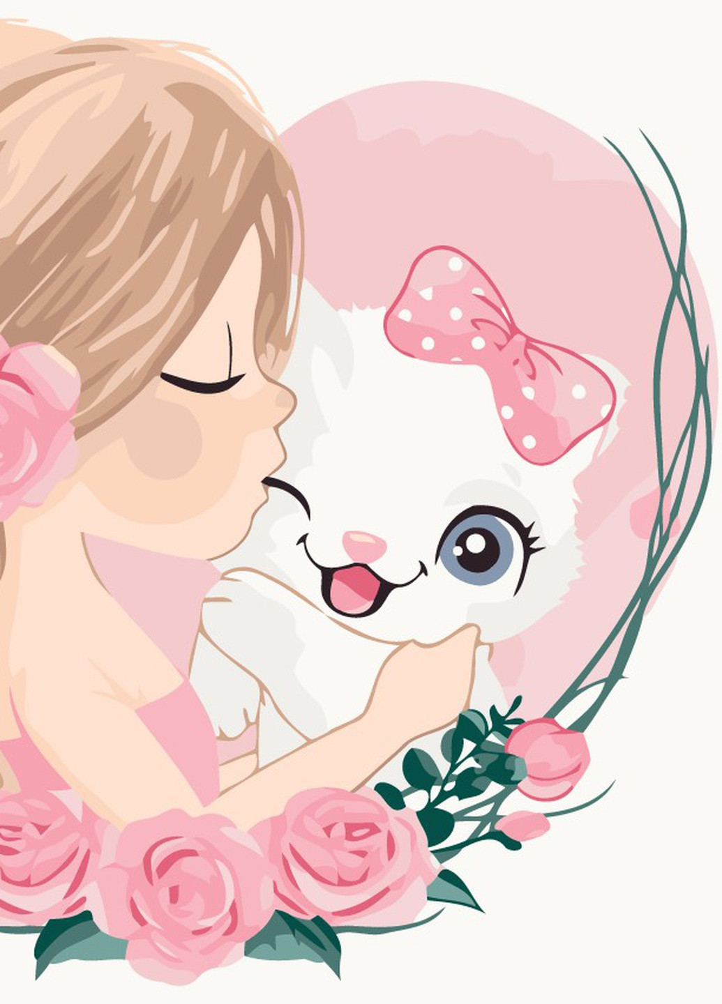 Картина за номерами Кошкина любов 30х40 см Brushme (257750815)