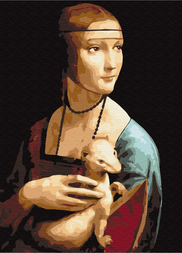 Картина за номерами Дама із горностаєм. Леонардо Да Вінчі 40x50 см Brushme (257750599)