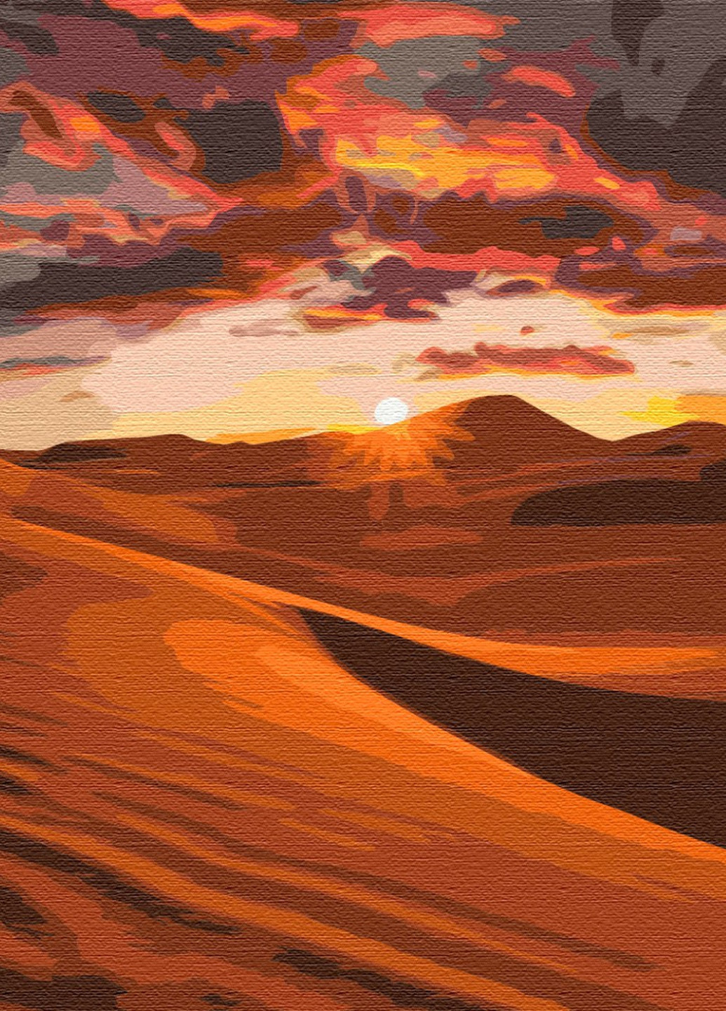 Картина за номерами Захід сонця в пустелі 40x50 см Brushme (257750335)