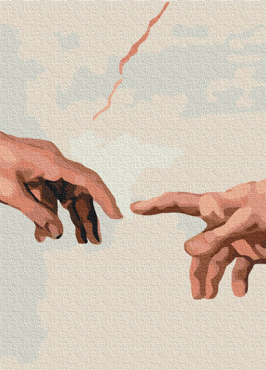 Картина по номерам Создание Адама 30x40 см Brushme (257750614)