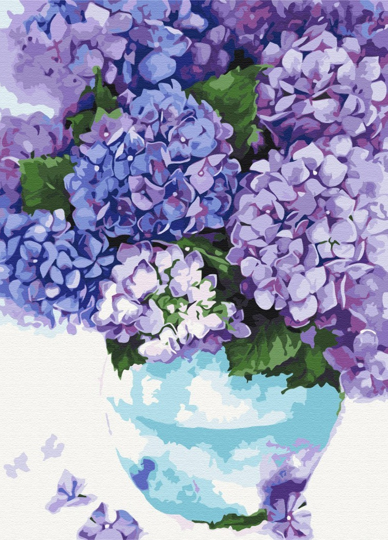 Картинка за номерами Гортензія у небесному горщику 40x50 см Brushme (257750756)