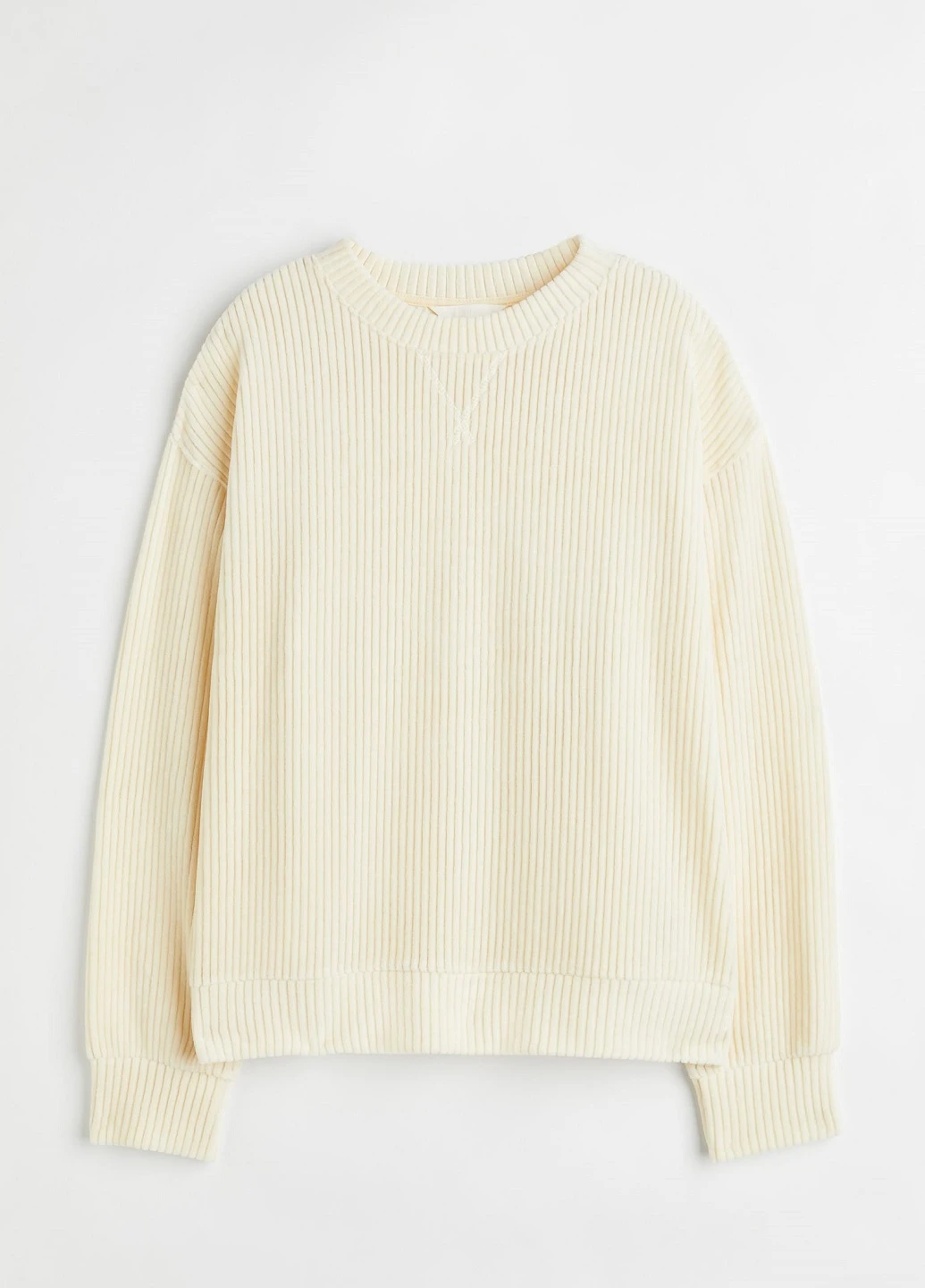 Молочный свитшот H&M однотонный (257786578)