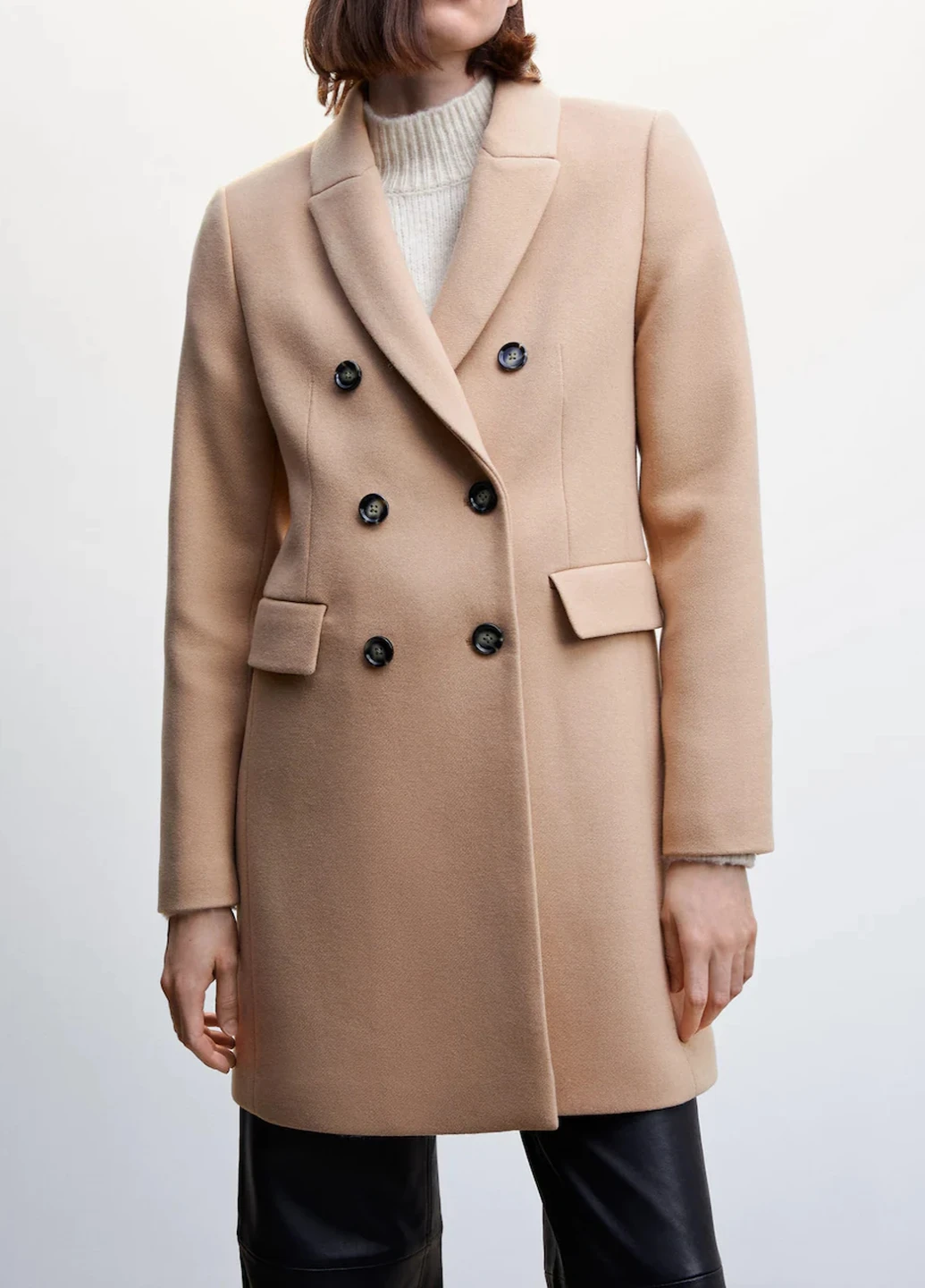 Коричневое демисезонное Пальто Mango