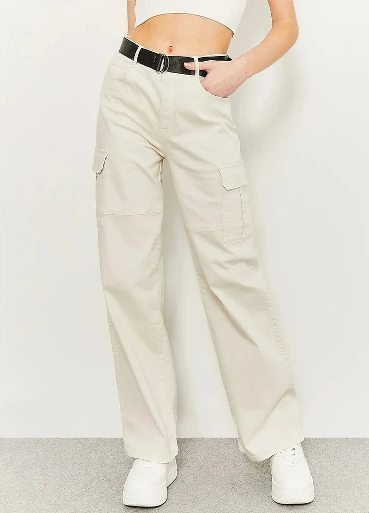 Брюки Tally Weijl Basic Trousers - WOMEN WOVEN COTTON PANT (257786815)