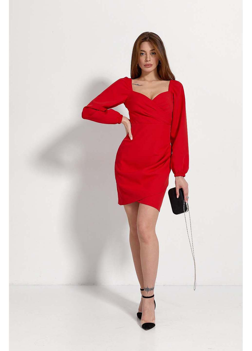 Червона повсякденний сукня SL-Fashion