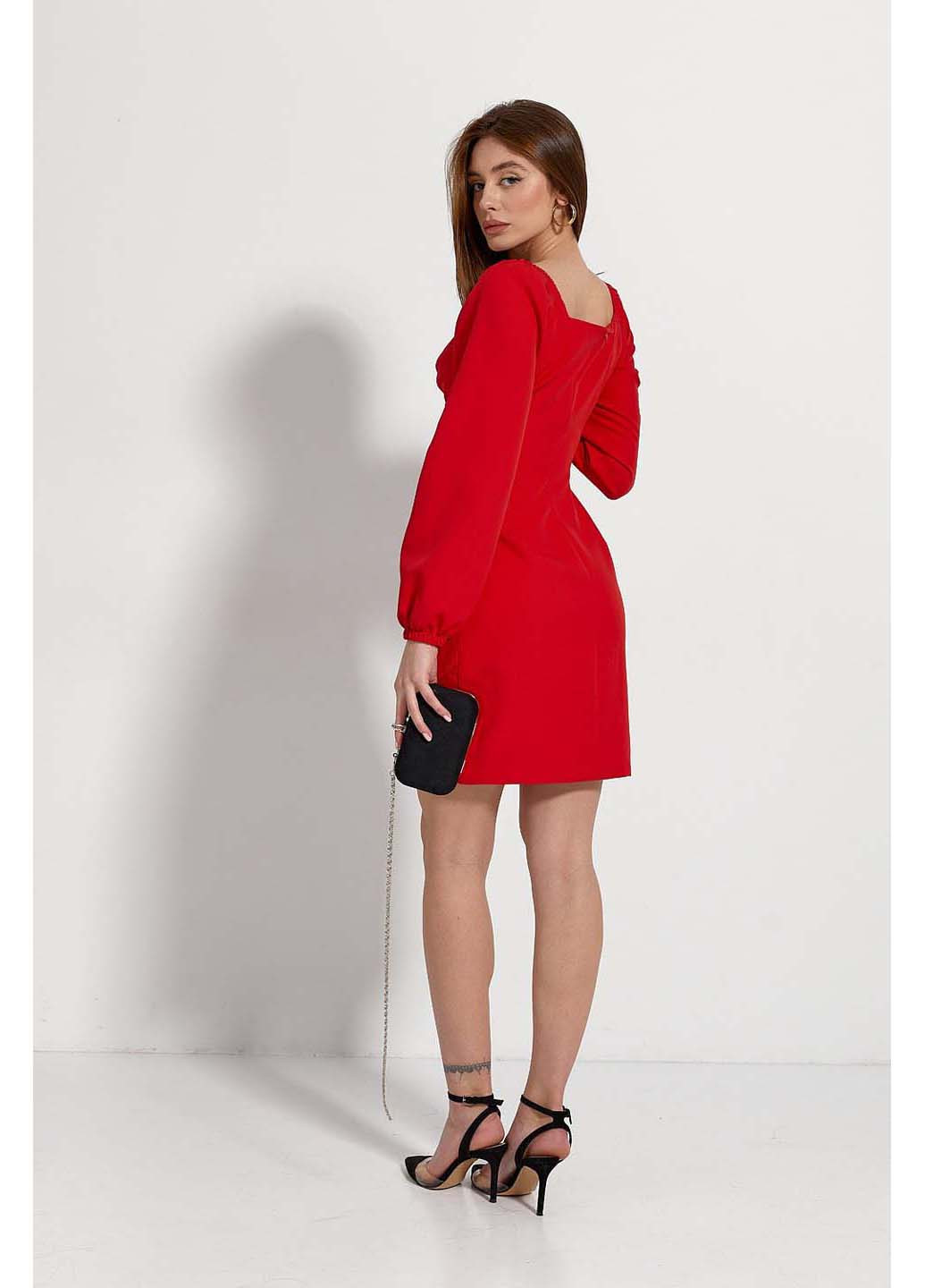 Червона повсякденний сукня SL-Fashion