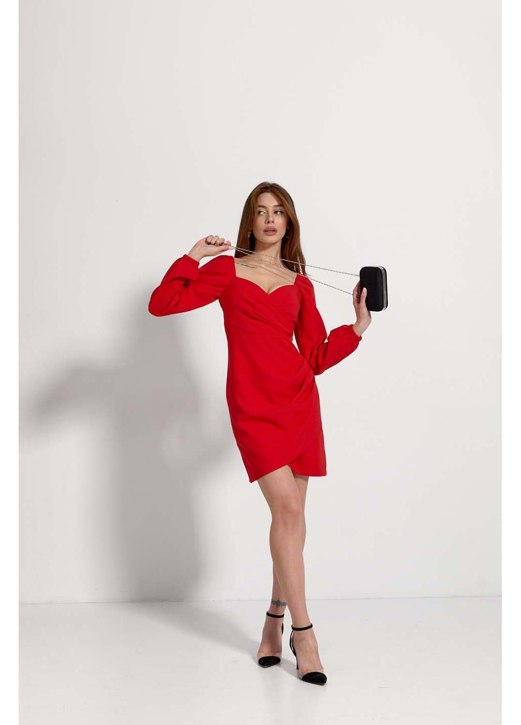 Червона повсякденний сукня SL-Fashion