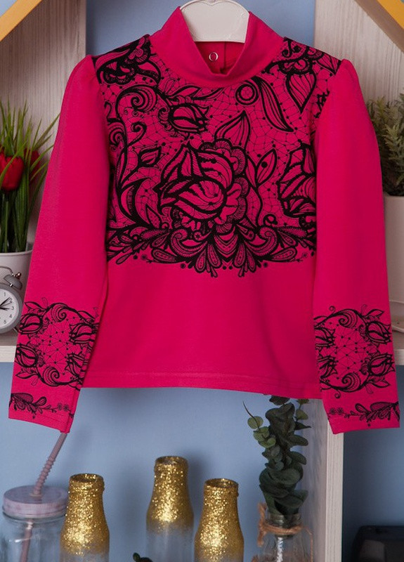 Розовая однотонная блузка Носи своє демисезонная