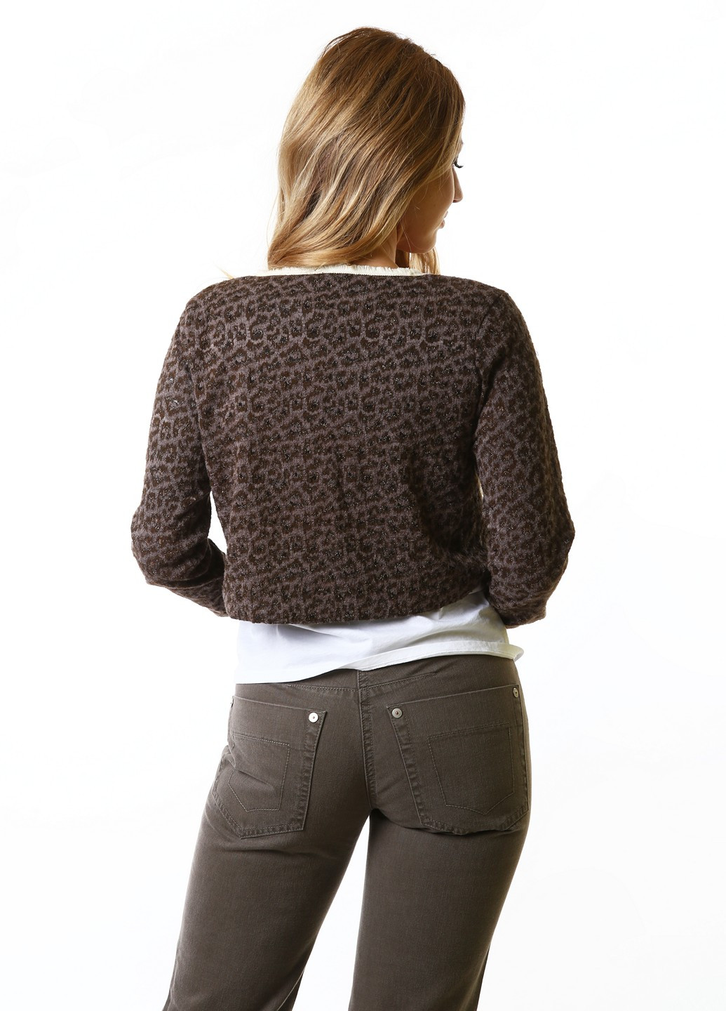 Коричневый демисезонный кардиган Yumi