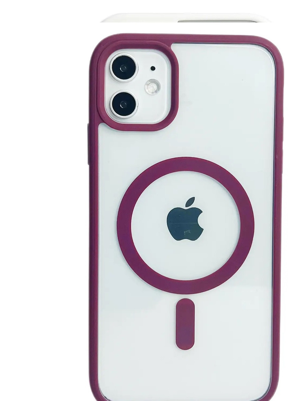 Силіконовий чохол Clear Case with MagSafe для iPhone 13 Бордовий No Brand - (257825347)