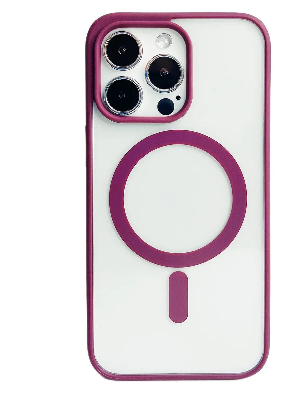 Силиконовый чехол Clear Case with MagSafe для iPhone 13 Pro Бордовый No Brand - (257825362)