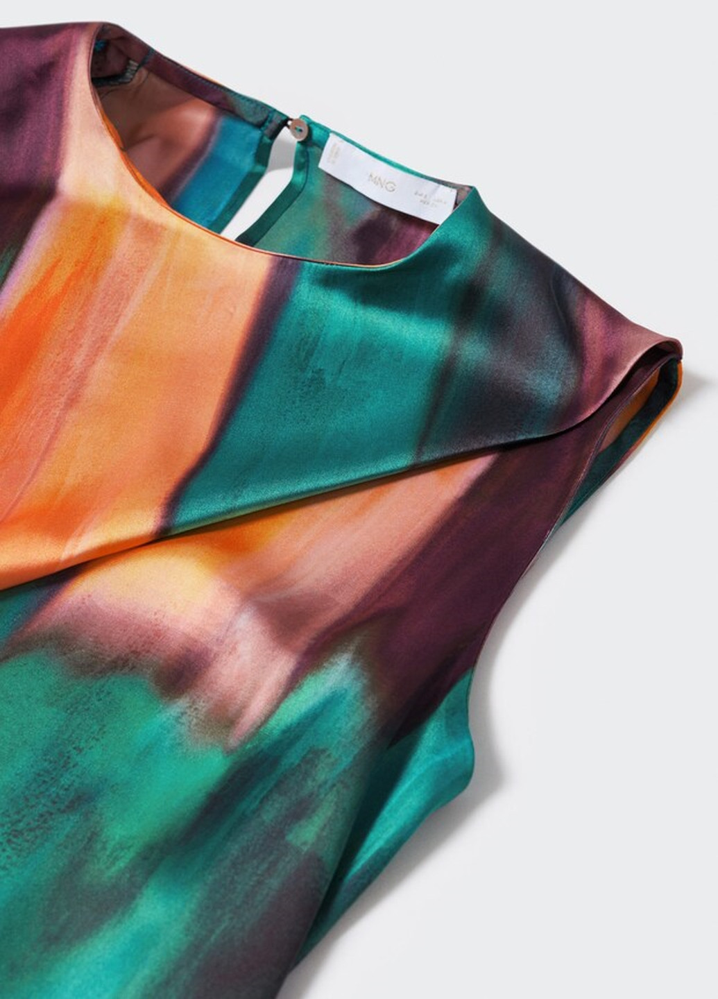 Цветная вечерний рубашка с абстрактным узором Mango