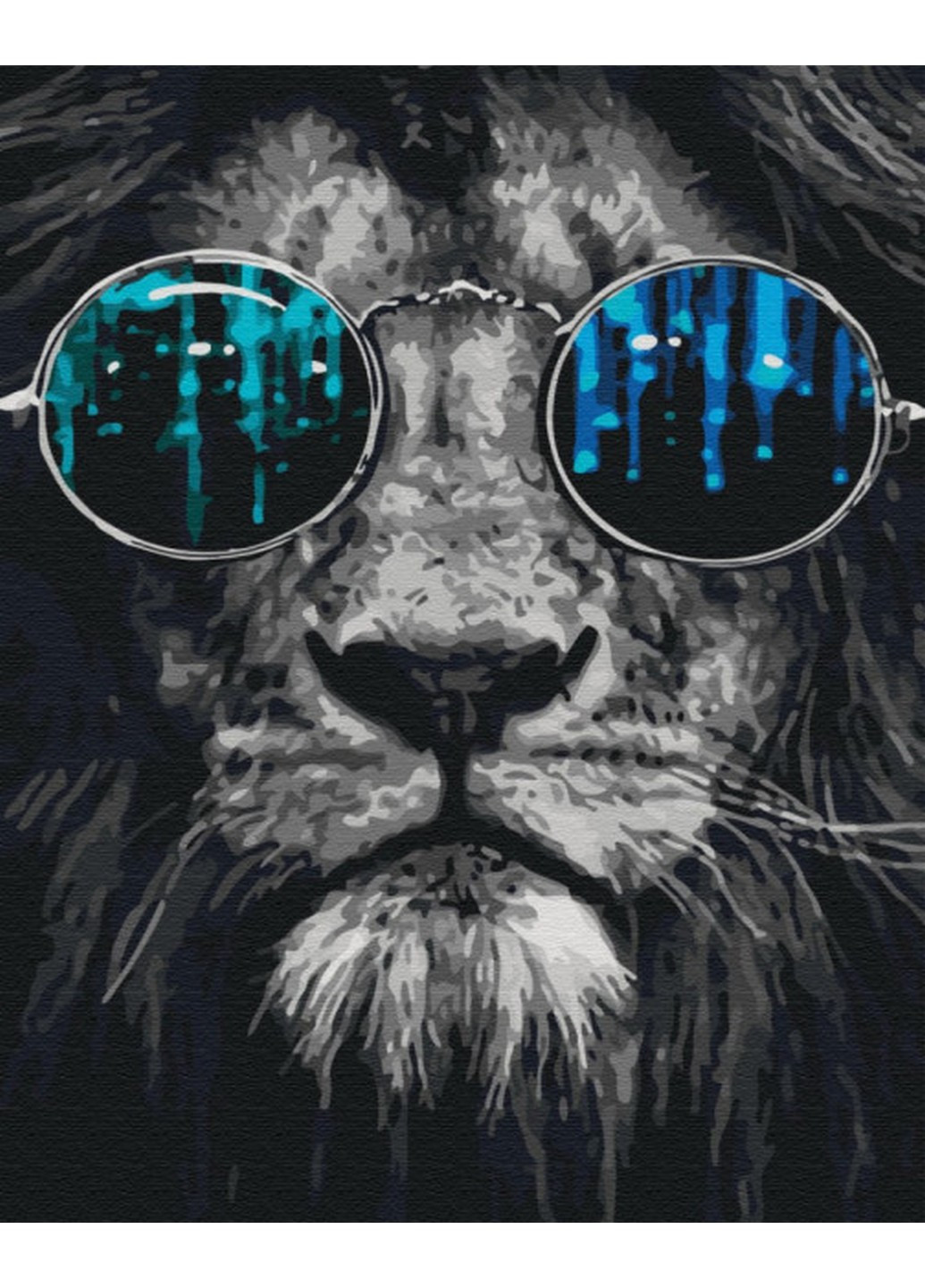 Картина за номерами Лев в окулярах 40x50 см Brushme (257840814)