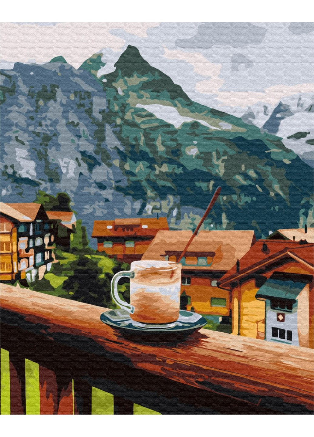 Картина за номерами Капучіно з гірським присмаком 40x50 см Brushme (257841068)