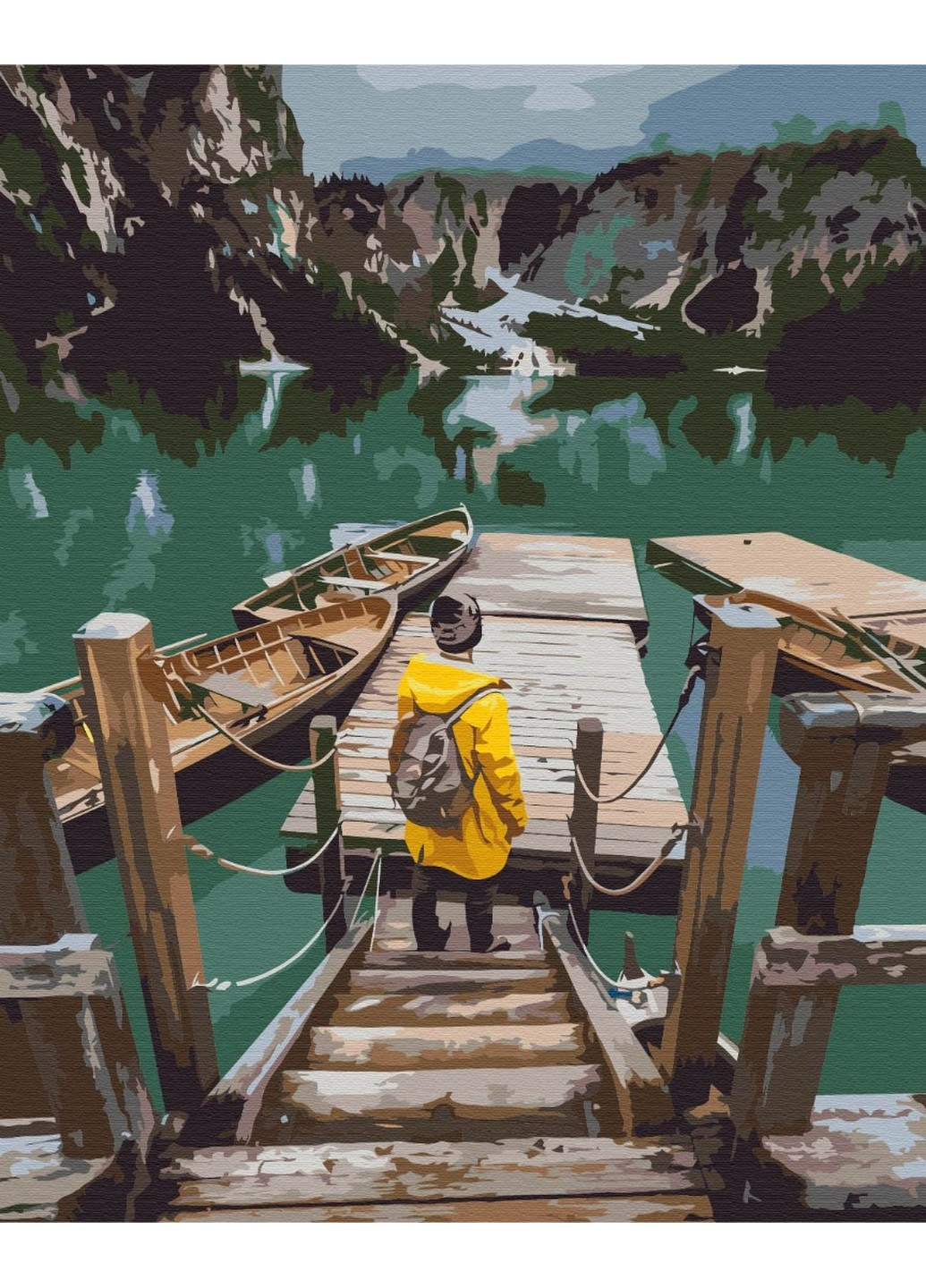 Картина по номерам Путешественник на озере Брайес 40x50 см Brushme (257841058)