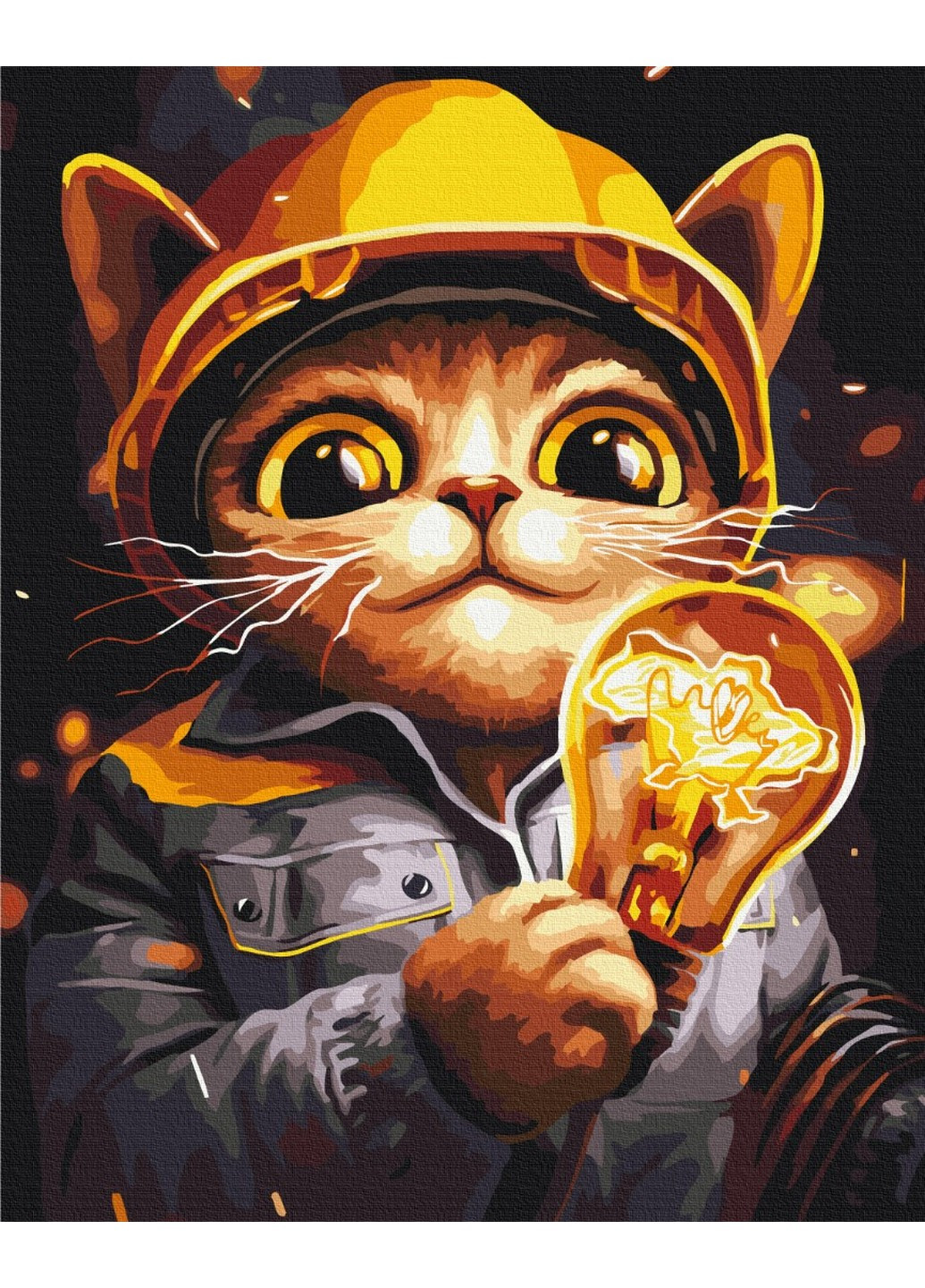 Картина по номерам Котик Энергетик ©Марианна Пащук 40x50 см Brushme (257841056)