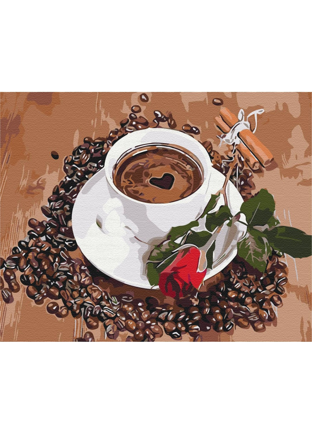 Картина по номерам Кофе с нотками романтики 40x50 см Brushme (257841189)